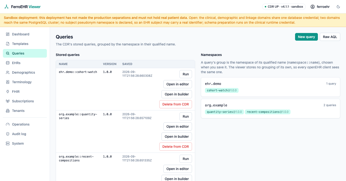 Stored queries